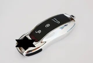 Schlüssel Gehäuse Cover CHROM für Porsche Cayenne Panamera 911 Boxster Macan