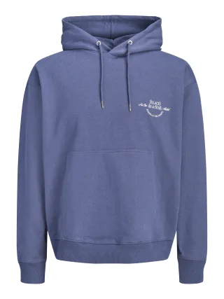 JACK&JONES - JORCHAMBERI TYPO SWEAT HOOD Crown Blue - Gr. - M