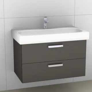 Artiqua 413 Waschtischunterschrank für Citterio 500547 ( ehem. 123590) Stahlgrau Metallic, 413-WU2L- 413-WU2L-K103-7141-88