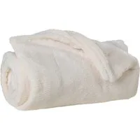 Wohndecke Fleecedecke, Elfenbeinfarben, 150 x 200 cm, Home4You, Polyester