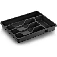 Michelino Besteckkasten in Schwarz - Schubladeneinsatz 38,5 × 31 × 7 cm (1 St)