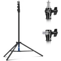 Neewer ST-400AC 4m Lichtstativ, Luftgepolstertes Heavy Duty Metallstativ Lampenstativ (Höhenverstellbar 137–400cm, Tragfähigkeit: 3kg, für Fotografie Lampen)