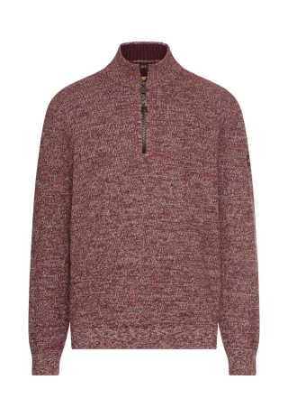 camel active - Strick-Troyer mit melierter Struktur amber red - Gr. - 3XL