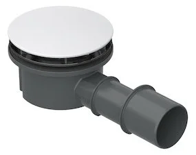 Bette Compact+ Ablaufgarnitur seitlich, weiss mit Antirutsch Sense B568-000AX