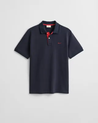 GANT - Kontrast Piqué Poloshirt evening blue - Gr. - M