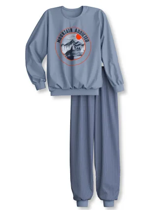 CALIDA - KNABEN Pyjama mit Bündchen infinity blue - Gr. - 128