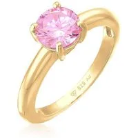Elli Fingerring Solitär Klassisch Zirkonia Verlobung 925 Silber