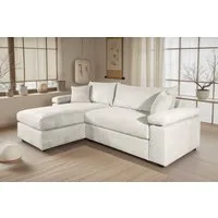 OTTO home Ecksofa Cosy L-Form, B: 234 cm, Sitzaufbau im Sandwich-Federkern, 2 Zierkissen, Mega-Sofa, Cord oder Struktur weich, Kaltschaumauflage