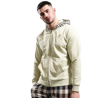 Aquascutum Active Fz Club Check Hood Beige Kapuzenjacke Mit Reißverschluss