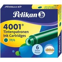 Pelikan Füllhalter Tintenpatrone 4001 TP/6 dunkelgrün Etui mit 6 Patronen