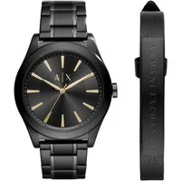 ARMANI EXCHANGE Quarzuhr AX7102, (Set, 2-tlg., mit Armband), Armbanduhr, Herrenuhr, ideal auch als Geschenk, analog