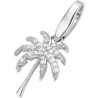 GIORGIO MARTELLO MILANO Charm Blume Palme mit Zirkonia, Silber 925