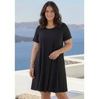 Laura Scott CURVE Jerseykleid Große Größen aus Single Jersey, elastische Viskosemischung, knielange A-Linie