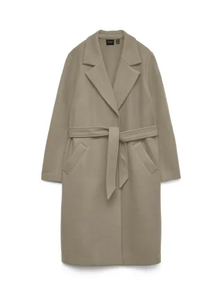 VERO MODA - VMFORTUNEAYA LONG COAT GA NOOS Silver Mink - Gr. - XS