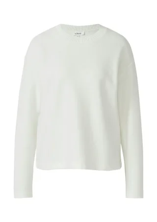 s.Oliver Red Label - Flauschiges Sweatshirt weiß - Gr. - 44