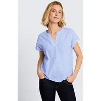TOM TAILOR Kurzarmbluse Blusen & Shirts Loose Fit Bluse mit Stickerei