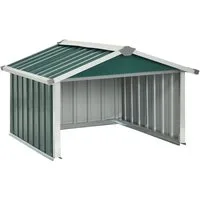 vidaXL Gerätehaus, Rasenmäher Garage 92x97x63 cm Verzinkter Stahl Grün