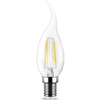 GTV LED-Leuchtmittel E14 LED Filament Leuchtmittel Kerzenform Birne 4W, E14, 1 St., Kaltweiß, Alltag
