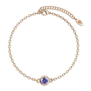 Geburtsstein-Armbänder - Roségold und Lila
