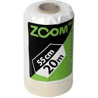 ZOOM Abdeckfolie, (Abdeckfolie mit Klebeband 1 Rolle Maler selbstklebend Folie 20m - unterschiedliche Größen Malerband Abklebeband Abklebefolie Klebefolie transparent (55cm)