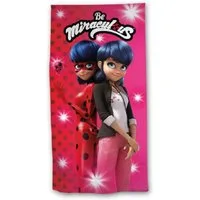 Miraculous - Ladybug Strandtuch Badehandtuch – 70x140 cm aus weichem Polyester, (1-St)
