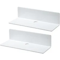 Venkuber Wandregal 2er Set Wandregal Ohne Bohren Schweberegal, aus Acryl, 2-tlg., Badezimmer Regal Zum Kleben Bücherregal Bad Regal Selbstklebend