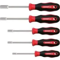 Red 2K-Steckschlüssel-Satz, 5-teilig rot/schwarz, SW 6mm - 13mm