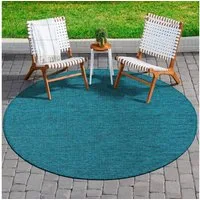 Sanat Teppich Melissa 8000, rund, Höhe: 10 mm, Kurzflor, In -und Outdoor geeignet, Wohnzimmer