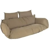 HOME DELUXE Auflagekissen Polyrattan Hängesessel TWIN - Nur Kissen, UV-Beständig,1x Sitz-, Rückenkissen und 2 Kopfkissen