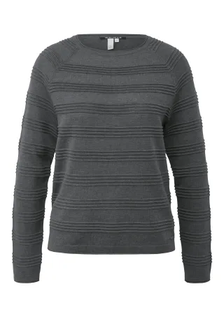 qs - Strickpullover grau - Gr. - M