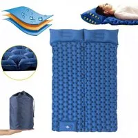AKKEE Isomatte Campingmatte mit Kissen, Isomatte Outdoor, 2 Personen, Selbstaufblasend, Isomatte Ultraleicht, Isomatte Camping Outdoor