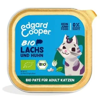 Edgard & Cooper Edgard&Cooper Nassfutter Katze Adult Paté Bio Lachs und Huhn 32x85 g