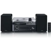 Lenco MC-760BK Plattenspieler (Bluetooth®, Internetradio, DAB+, CD, Plattenspieler, Spotify, Lautsprecher, WLAN)