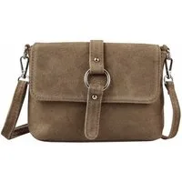 ITALYSHOP24 Schultertasche Made in Italy Damen Leder Tasche Umhängetasche Handtasche CrossOver, Schultertasche CrossBody Wildleder Abendtasche Echtleder Messenger