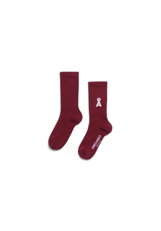 Armedangels - SAAMUS BOLD SOCKS W velvet red - Gr. - 40.5