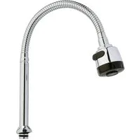 KINVARA Strahlregler SCHWENKBRAUSE 2-Strahlarten 48cm Brausekopf Küche Mischdüse 92, Strahlregler Wasserhahnaufsatz Wasserhahn-Aufsatz Wassersparer