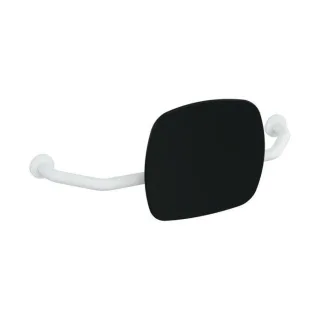 Hewi 801 Rückenstütze 801.51B917398 Wandabstand 150mm, matt, Lehne tiefschwarz, signalweiß