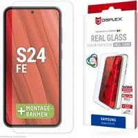 Displex Displayschutzglas Real Glass + Case für Samsung Galaxy S24 FE, Displayschutzfolie, Schutzfolie, Bildschirmschutz, kratz- & stoßfest