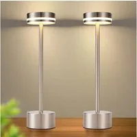 Nettlife LED Tischleuchte Modern Gold/Weiß/Schwarz/Silber Kabellose Nachttischlampe USB-C, Touch Dimmbar, LED fest integriert, Modern Tischlampe für Schlafzimmer Esszimmer Büro