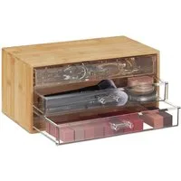 relaxdays Make-Up Organizer Kosmetik Organizer 3 Schubladen, 1-tlg.