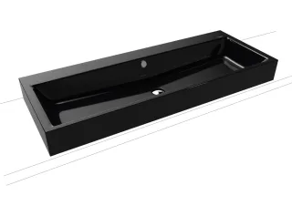 Kaldewei Aufsatzwaschtisch Puro, Modell 3168 mit Überlauf 1200x460, 907006003701 907006003701