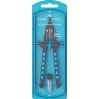 Faber-Castell Zirkel Schnellverstell-Zirkel Factory pearl blue 3D- Design Kreise bis 340mm