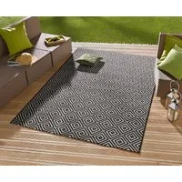 HANSE Home Teppich Karo, rechteckig, Höhe: 8 mm, In- & Outdoor, Läufer, Wetterfest, Raute, Balkon, Garten, Flur