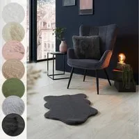 LUXOR living Fellteppich Novara, fellförmig, Höhe: 30 mm, Kunstfell, weiche Kaninchenfell-Haptik, waschbar, auch als 2er Set