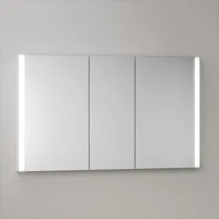 KEUCO Somaris Spiegelschrank mit Beleuchtung 14514003100 120x71x11,5cm, Wandeinbau, 3 Türen, verspiegelt
