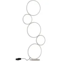 TRIO Leuchten LED Stehlampe Rondo, Dimmfunktion, LED fest integriert, Warmweiß, Stehleuchte mit Fussschalter integrierter Dimmer Höhe 115cm warmweiß