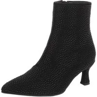Ital-Design Damen Mule Schlupfschuh mit Metallic-Detail Stiefelette (91742543) Pfennig-/Stilettoabsatz Stiefeletten in Schwarz