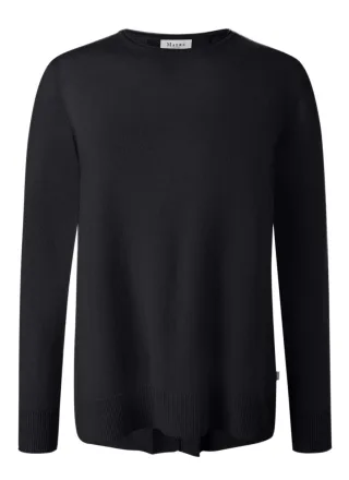 MAERZ Muenchen - Pullover Rundhals 1/1 Arm black - Gr. - 38