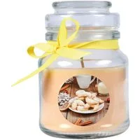 HS Candle Duftkerze (Dekokerze, 1-tlg), Weihnachten - Kerze im Bonbon Glas, Kerze mit Weihnachts - Motiv