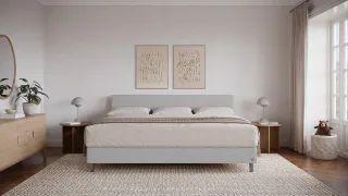 BRUNO Familienbett 240x200cm in Hellgrau | XXL Boxspringbett Premium | mehrfach ausgezeichnet in Design & Qualität